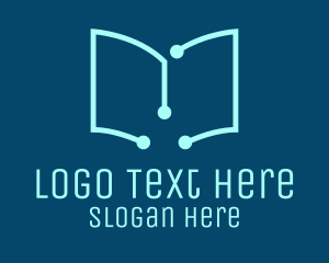 Network - Tech Book Circuit logo design