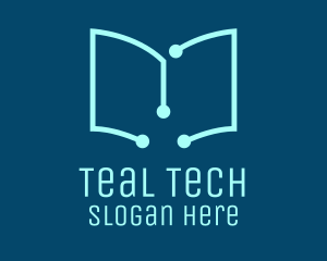 Tech Book Circuit logo design