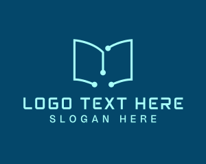 Tech Book Circuit logo design