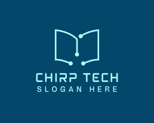 Tech Book Circuit logo design