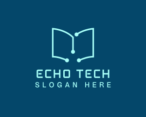 Tech Book Circuit logo design