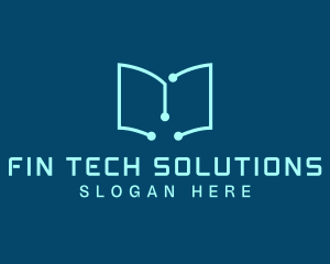 Tech Book Circuit logo design