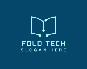 Tech Book Circuit logo design