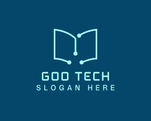 Tech Book Circuit logo design