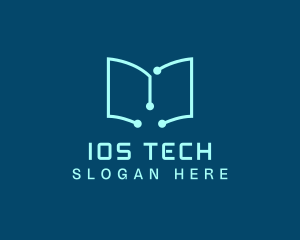 Tech Book Circuit logo design