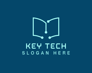 Tech Book Circuit logo design