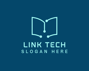 Tech Book Circuit logo design