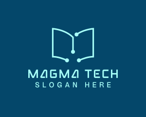 Tech Book Circuit logo design