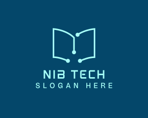 Tech Book Circuit logo design