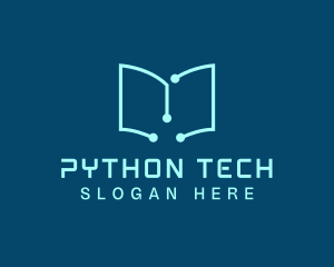 Tech Book Circuit logo design