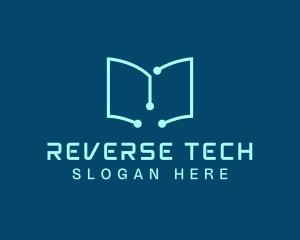 Tech Book Circuit logo design