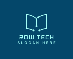 Tech Book Circuit logo design