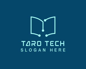 Tech Book Circuit logo design