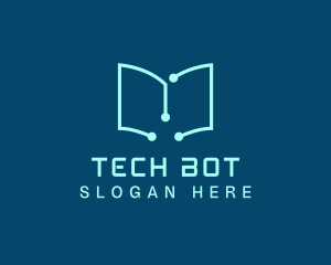 Tech Book Circuit logo design