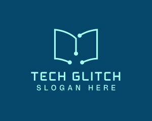 Tech Book Circuit logo design