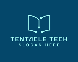 Tech Book Circuit logo design