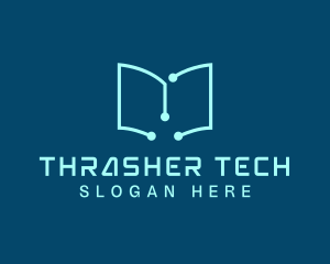 Tech Book Circuit logo design