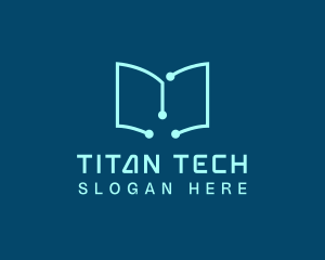 Tech Book Circuit logo design