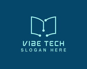 Tech Book Circuit logo design