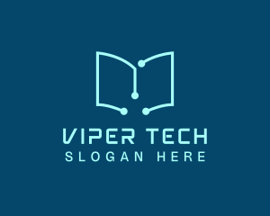 Tech Book Circuit logo design