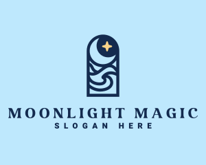 Midnight - Midnight Beach Wave logo design