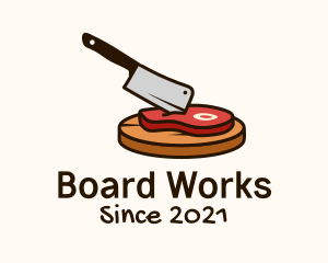 Meat Cleaver Chopping Board logo design