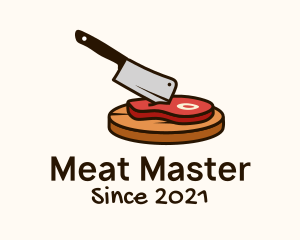 Meat Cleaver Chopping Board logo design