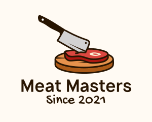 Meat Cleaver Chopping Board logo design