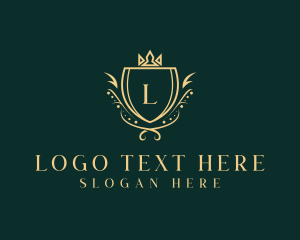 Lettermark - Regal Crown Shield Monarch logo design