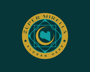 Mosque - Islam Libya Map logo design