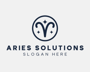 Aries Zodiac Sign logo design