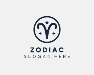 Aries Zodiac Sign logo design