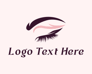 Eyelash Perm - Makeup Beauty Influencer logo design