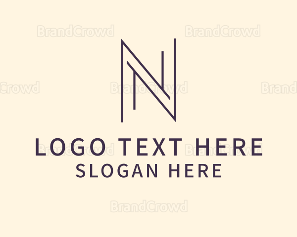 Minimalist Business Letter N Logo
