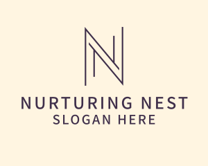 Minimalist Business Letter N logo design