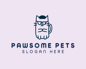 Cat Pet Grooming logo design