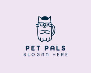 Cat Pet Grooming logo design