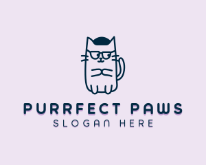 Cat Pet Grooming logo design