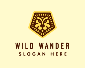 Wild Jungle Lion Zoo logo design