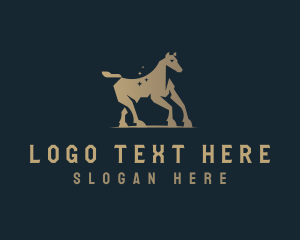 Black And Gold - Elegant Luxury Horse logo design