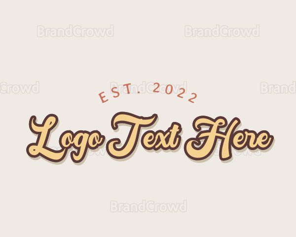 Retro Cursive Style Logo