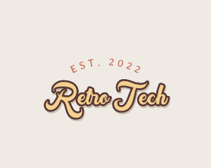 Retro Cursive Style logo design