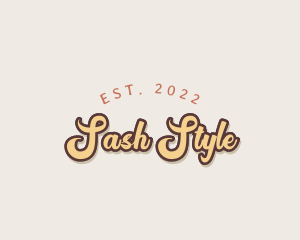 Retro Cursive Style logo design