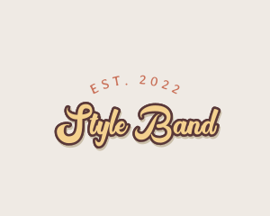 Retro Cursive Style logo design