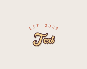 Retro Cursive Style logo design