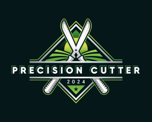 Grass Cutter Lawn logo design