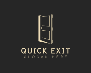 Exit - Elegant Construction Door logo design