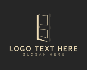 Open - Elegant Construction Door logo design