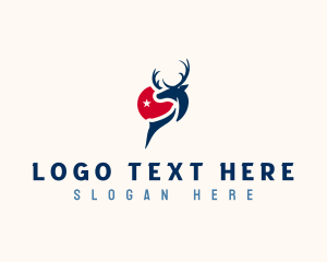 Animal - White Tailed Deer Animal logo design