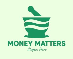 Green Mortar & Pestle Logo